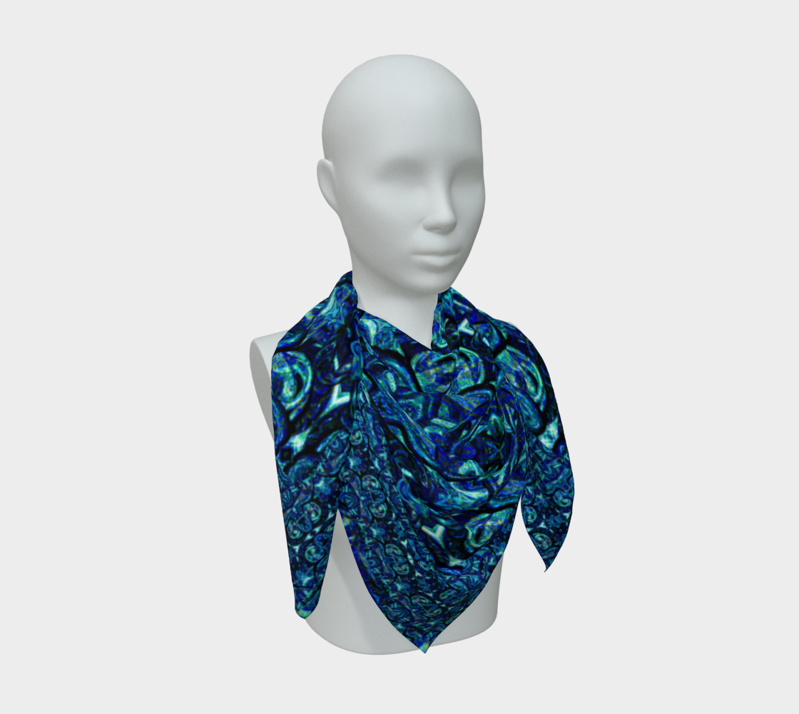Silk Art Scarf (Vitta Serica Artis)(Pure Candy Blue Logo@Alchemic) RJSTHW2026 RJS