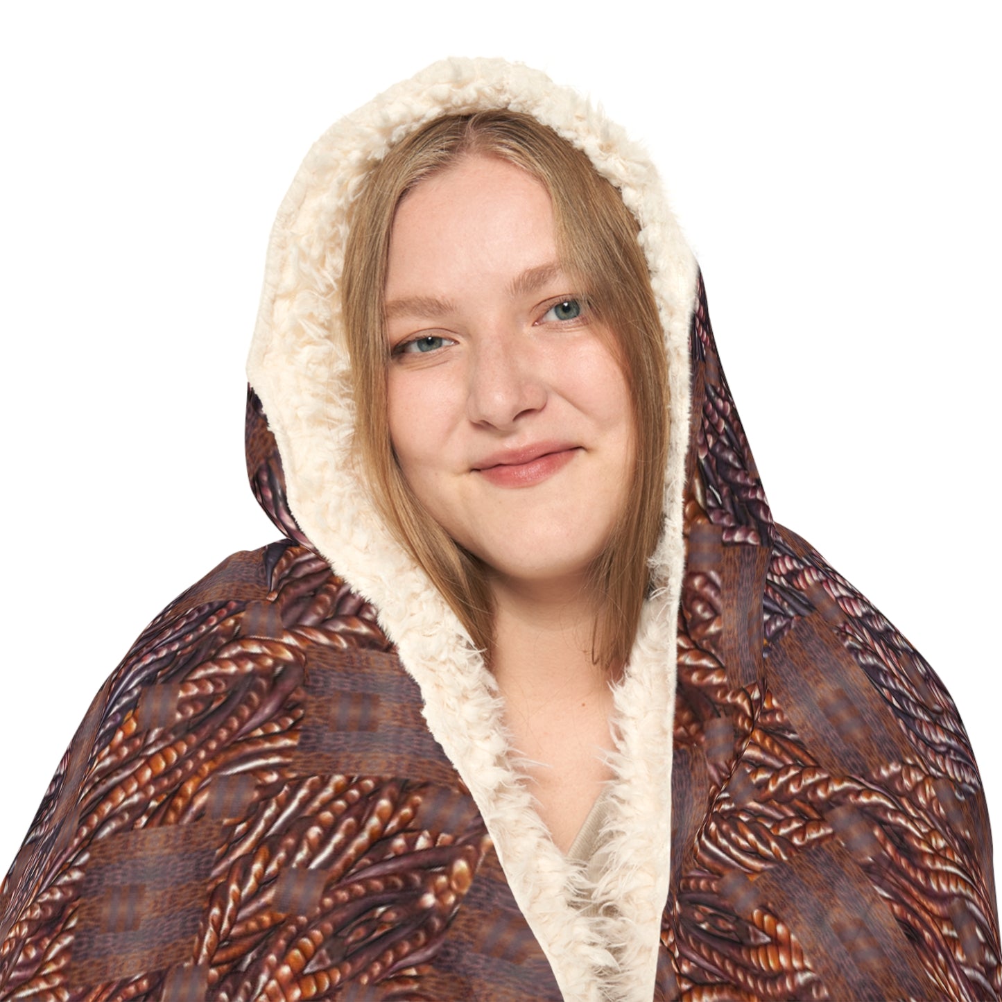 Hooded Snuggle Blanket (Grail Hearth Core Copper Fabric) RJSTHw2023 RJS