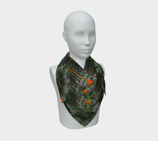 Silk Art Scarf (Vitta Serica Artis)(Rind#3 Tree Link Orange Logo) RJSTH@Fabric#3 RJSTHW2026 RJS