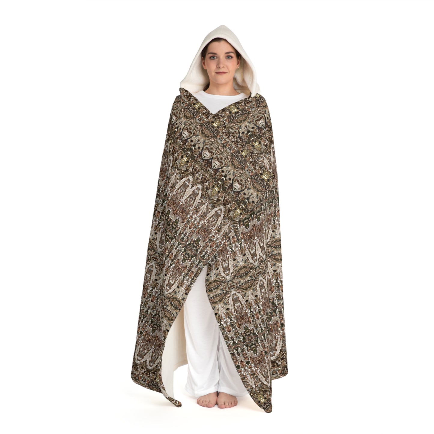 Cream Hooded Sherpa Fleece Blanket (Samhain Dream Thaw 11 of 15 Undecim ex Quindecim) RJSTHw2023 RJS