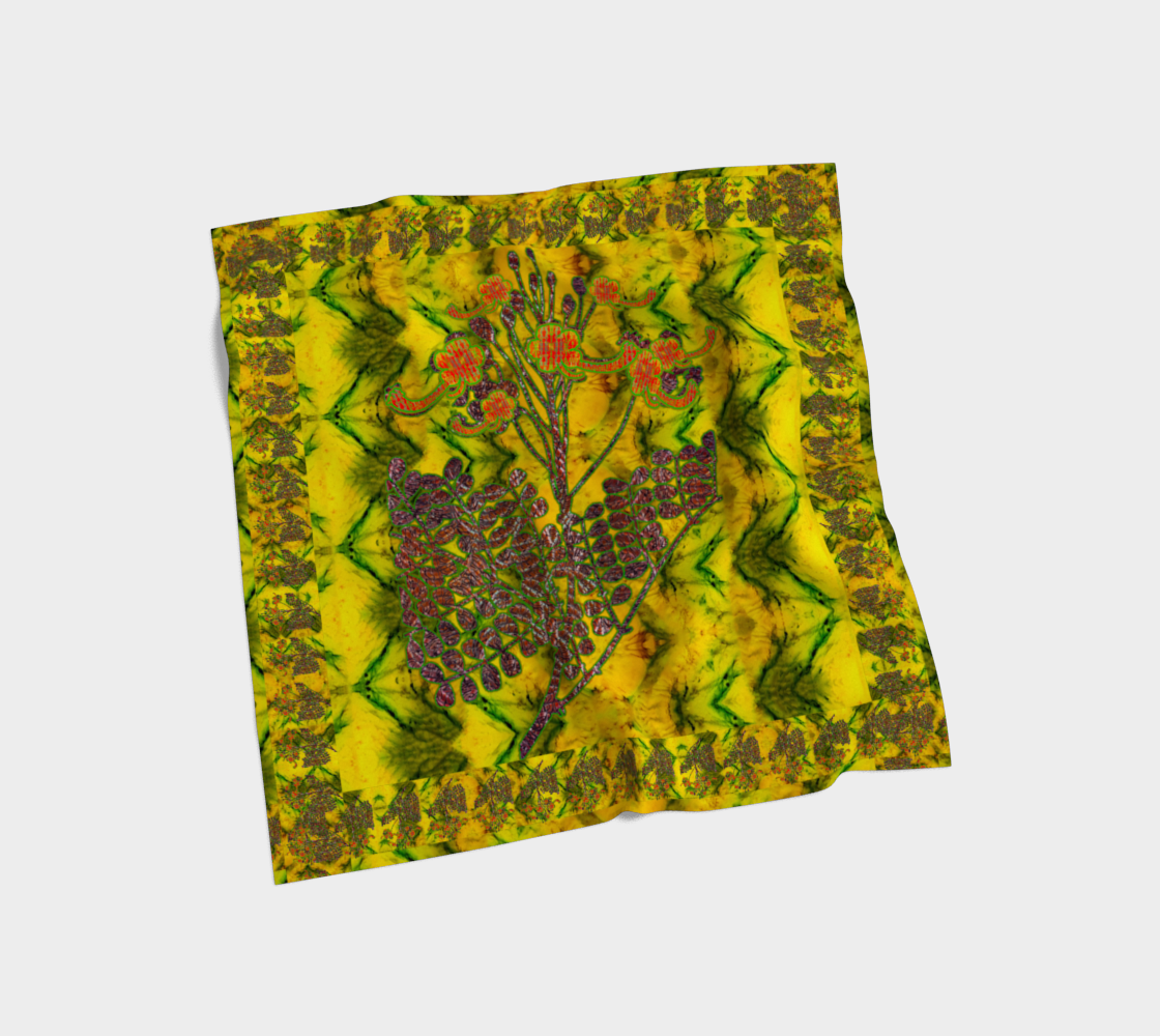 Silk Art Scarf (Vitta Serica Artis)(WindSong Flower) RJSTH@Fabric#1 RJSTHS2026 RJS