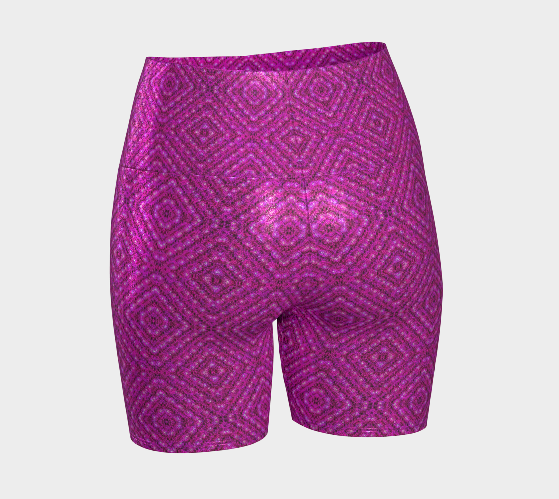 Glitter Yoga Shorts (Muliebris/Virilis)(Sugar Stick Twirl (Elder Gift) Pink Logo@Alchemic) RJSTHW2024 RJS