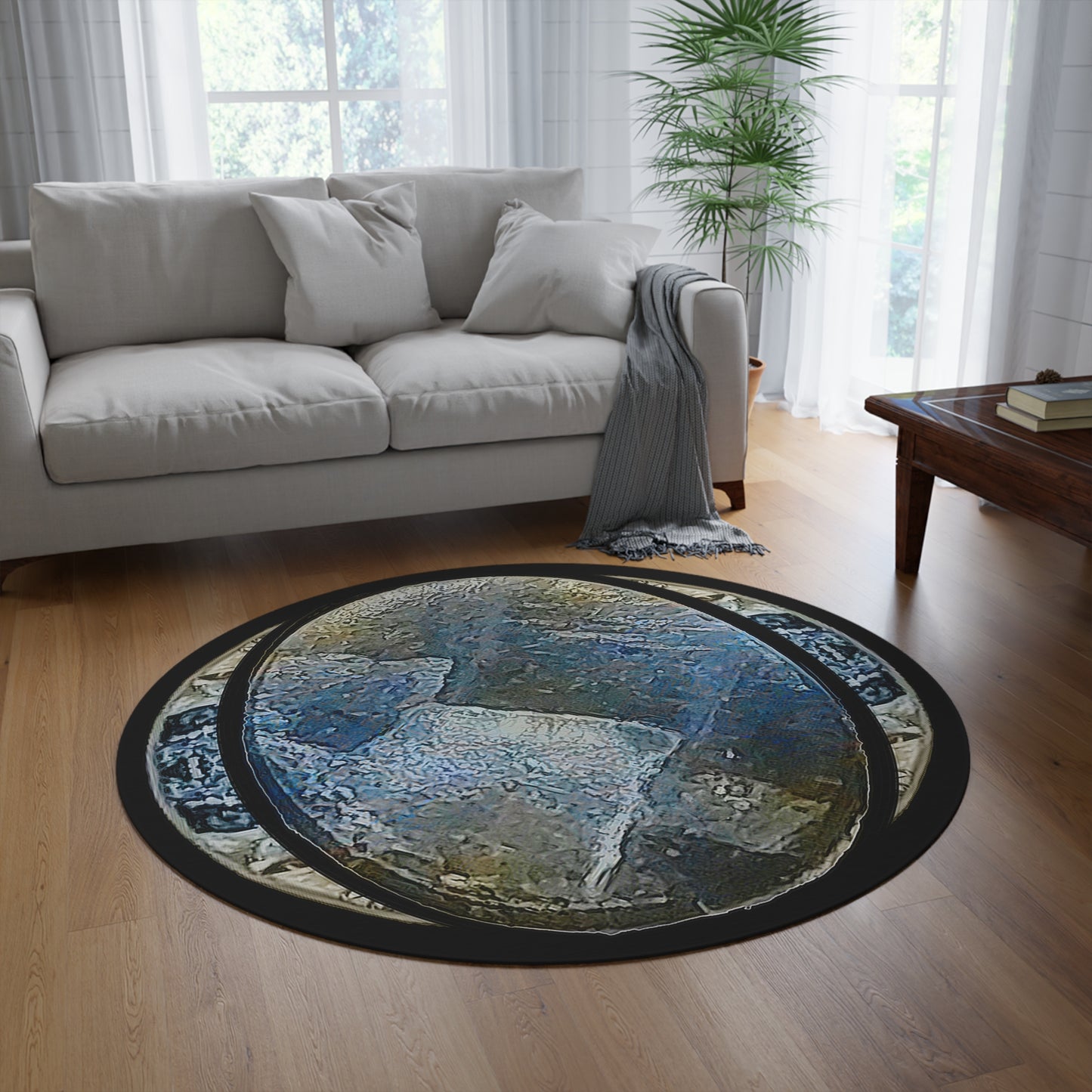 Circular Rug (Opal Skies Cantus Primus "Lūminōsitās") RJSTHs2025 RJS
