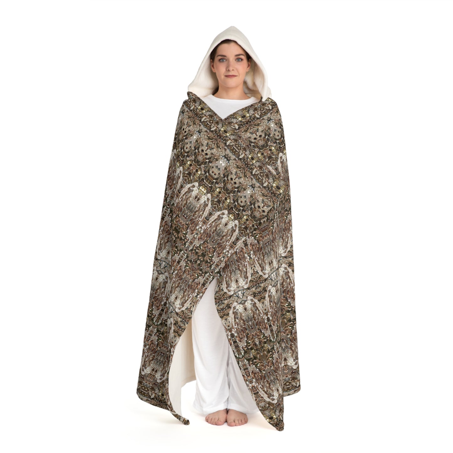 Cream Hooded Sherpa Fleece Blanket (Samhain Dream Thaw 3 of 15 Tres ex Quindecim) RJSTHw2023 RJS
