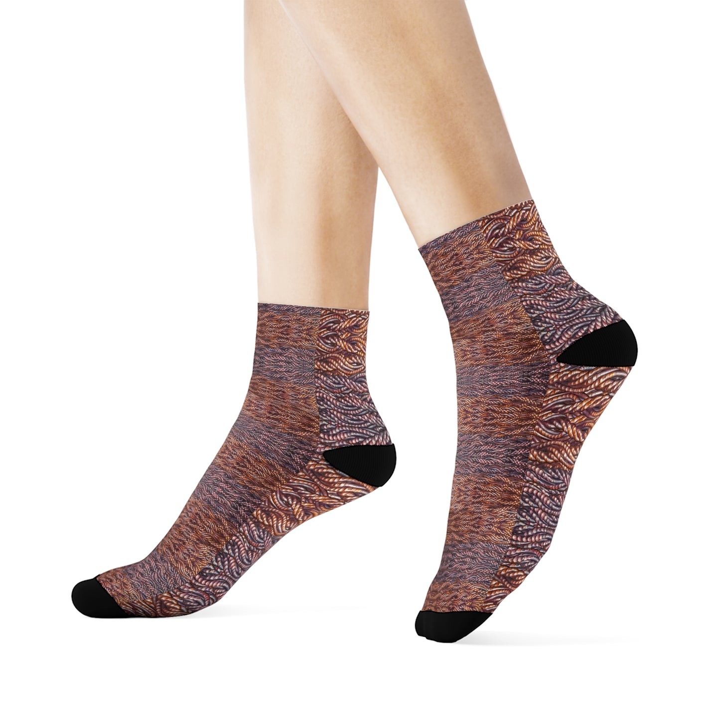 Crew Socks (Unisex)(Grail Hearth Core Copper Fabric) RJSTHw2023 RJS