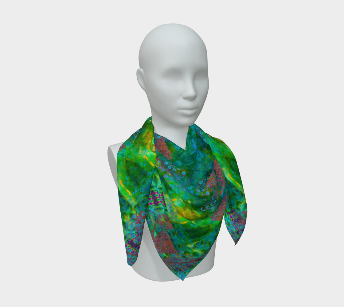 Silk Art Scarf (Vitta Serica Artis)(WindSong Flower) RJSTH@Fabric#11 RJSTHS2026 RJS