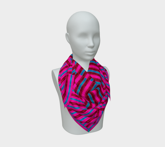 Silk Art Scarf (Vitta Serica Artis)(Rind Links Blue Logo) RJSTH@Fabric#11 RJSTHW2026 RJS