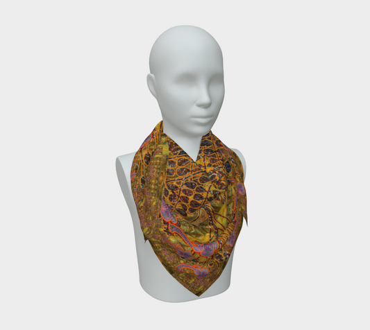 Silk Art Scarf (Vitta Serica Artis)(WindSong Flower) RJSTH@Fabric#6 RJSTHS2026 RJS