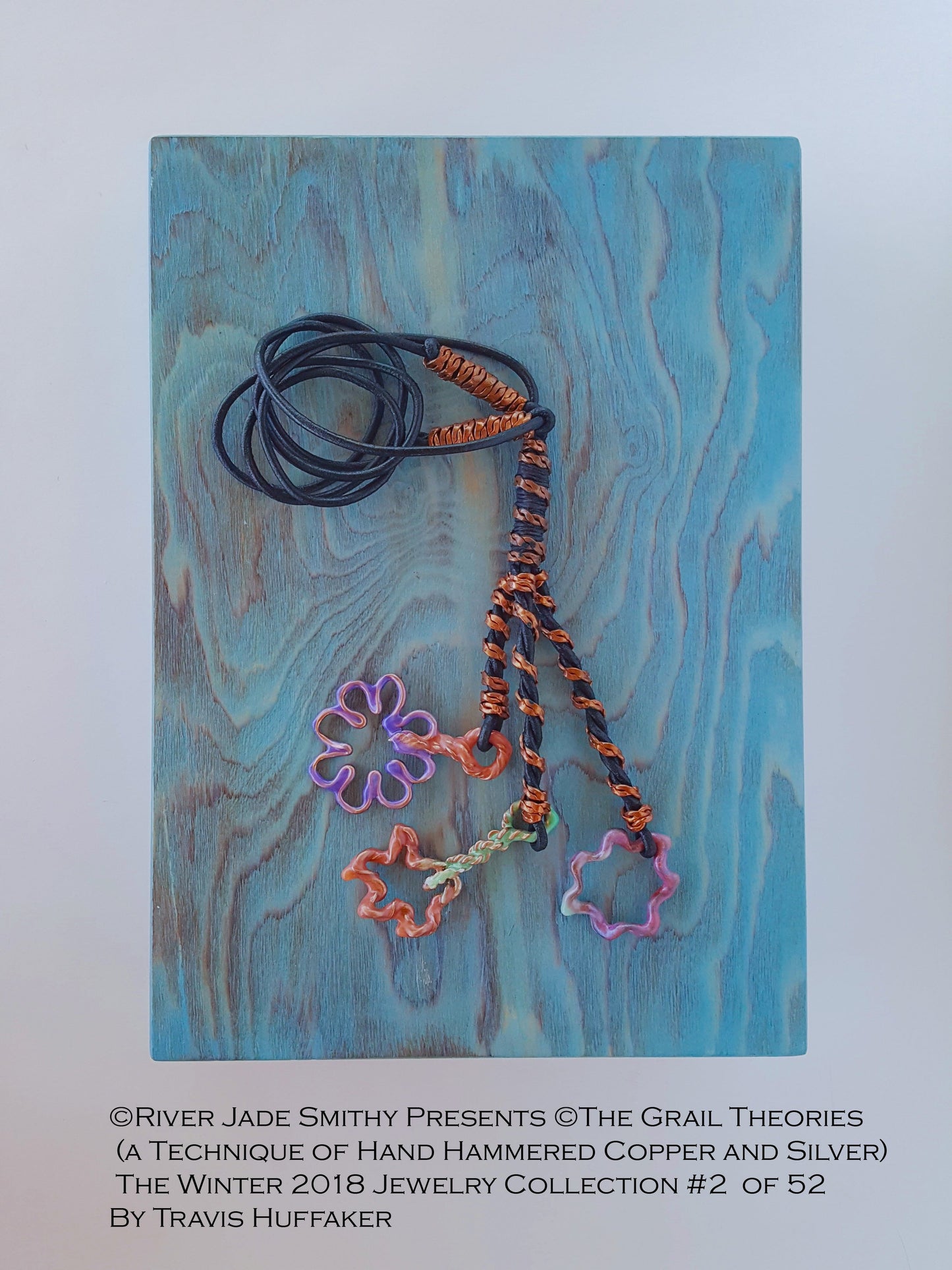 #2 of 52 ©The Grail Theories  (a technique of Hand Hammered Copper and Silver) River Jade Smithy