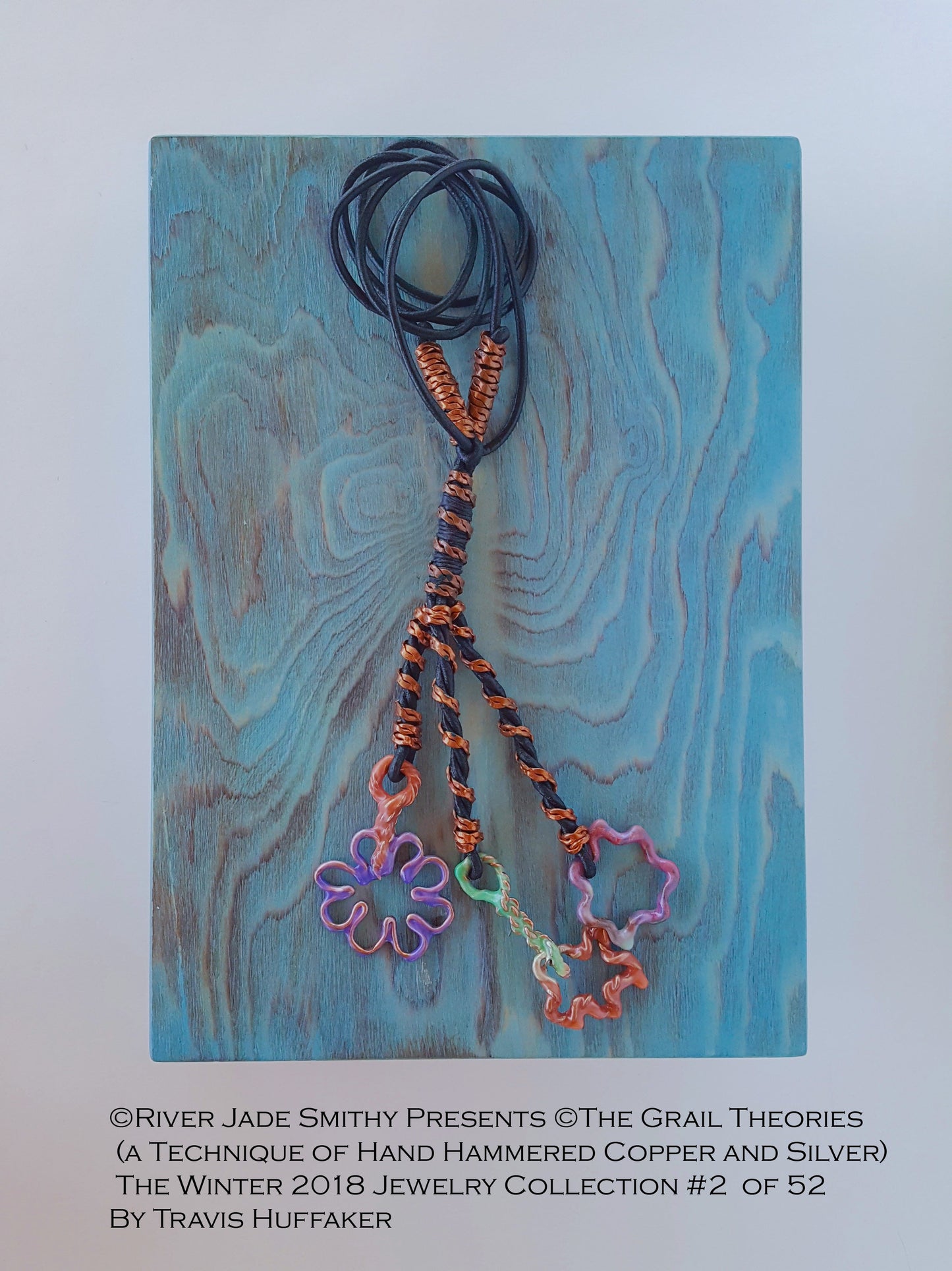 #2 of 52 ©The Grail Theories  (a technique of Hand Hammered Copper and Silver) River Jade Smithy