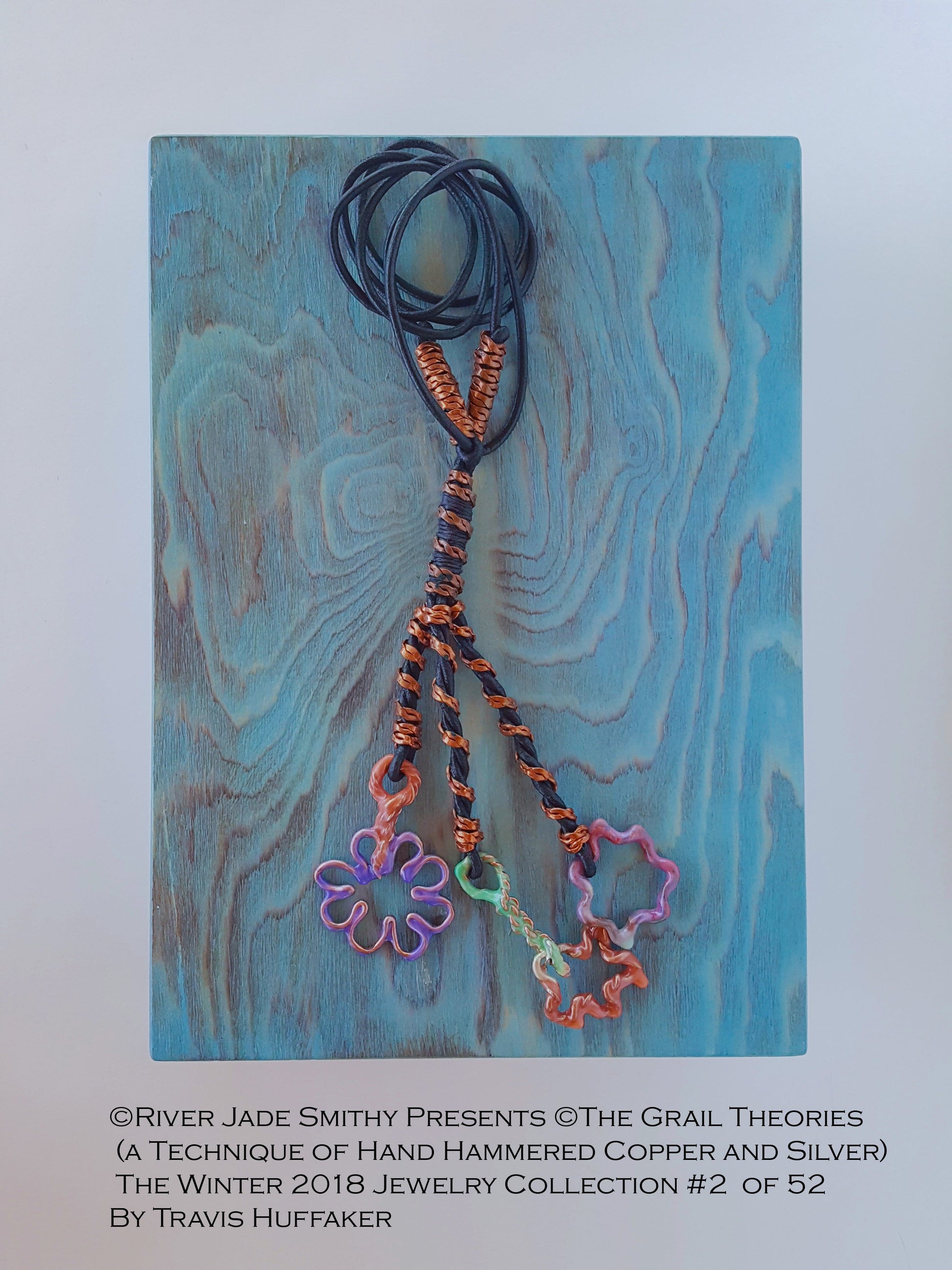 #2 of 52 ©The Grail Theories  (a technique of Hand Hammered Copper and Silver) River Jade Smithy