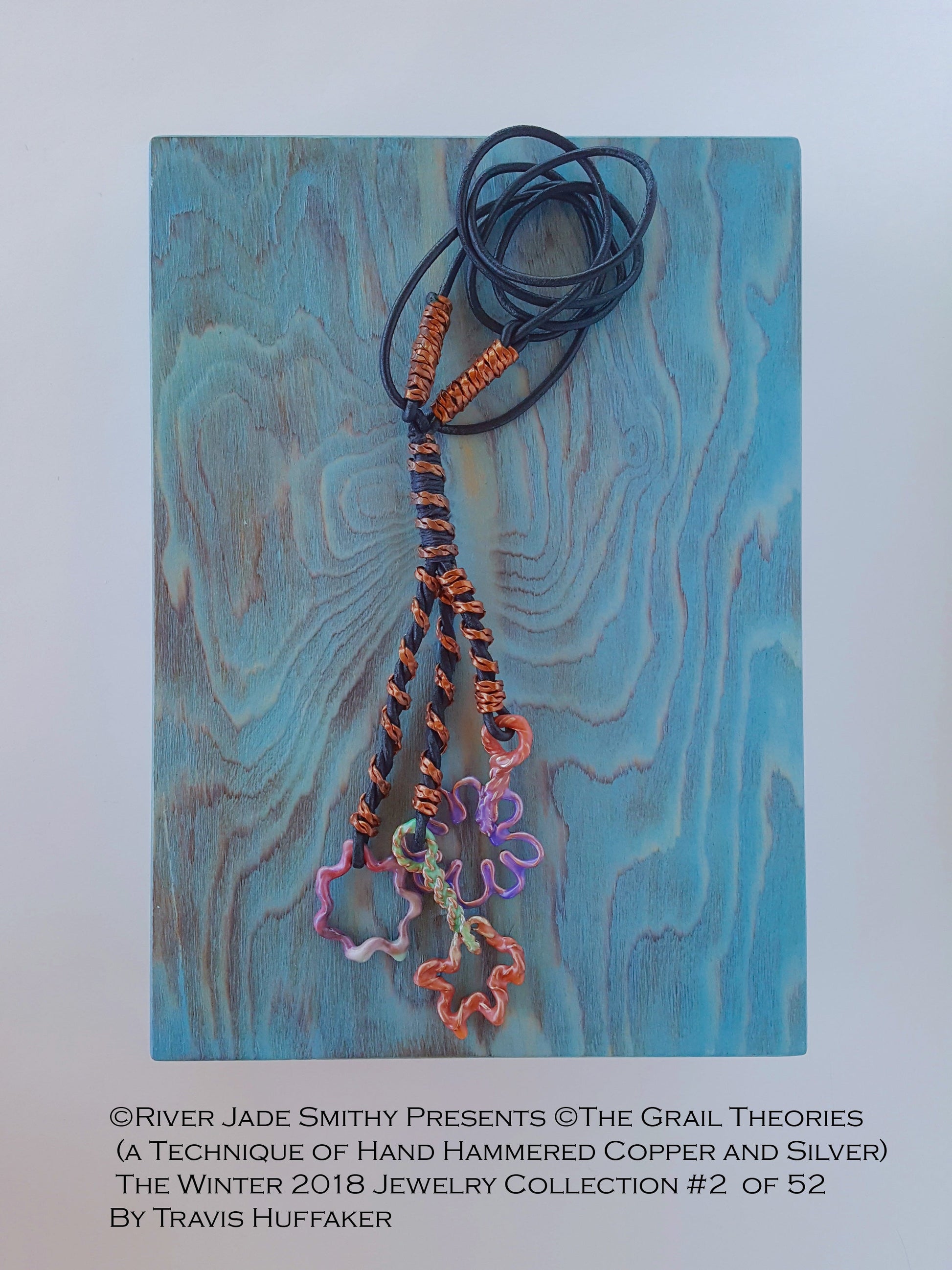 #2 of 52 ©The Grail Theories  (a technique of Hand Hammered Copper and Silver) River Jade Smithy
