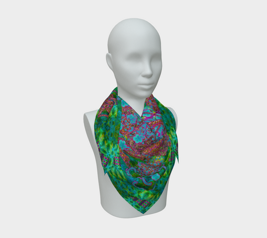 Silk Art Scarf (Vitta Serica Artis)(WindSong Flower) RJSTH@Fabric#11 RJSTHS2026 RJS