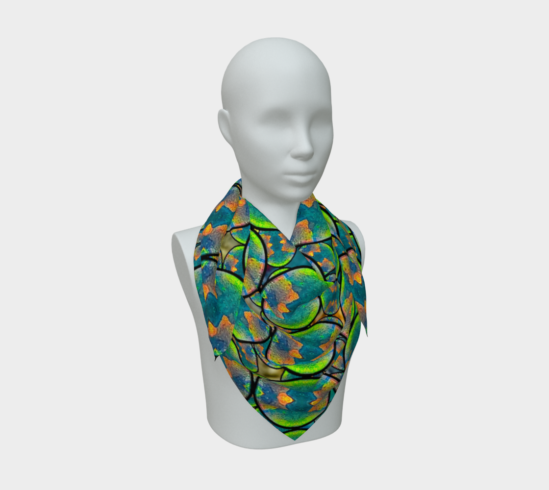 Silk Art Scarf (Vitta Serica Artis)(Opal Skies Cantus Primus) RJSTHW2026 RJS