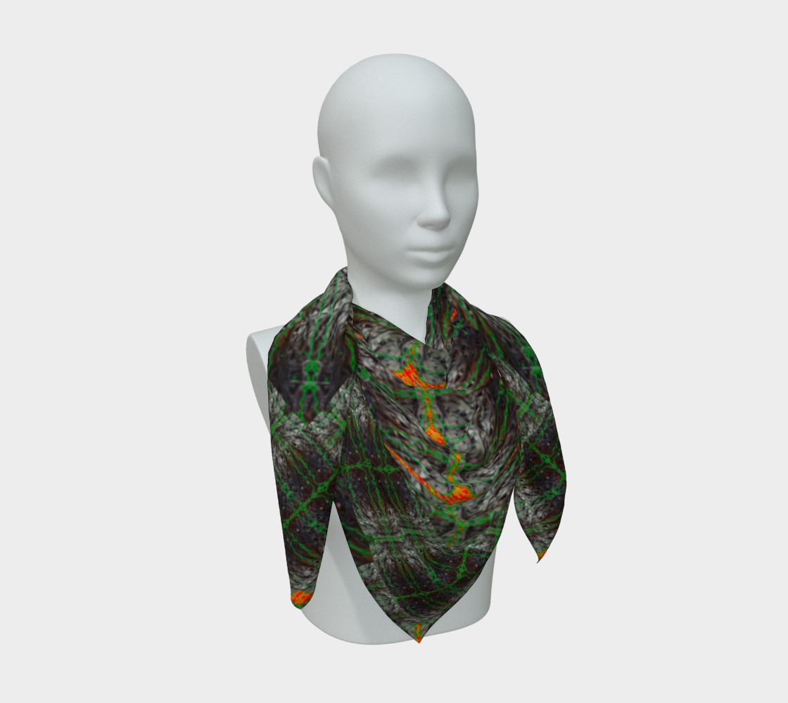 Silk Art Scarf (Vitta Serica Artis)(Rind#3 Tree Link Orange Logo) RJSTH@Fabric#3 RJSTHW2026 RJS