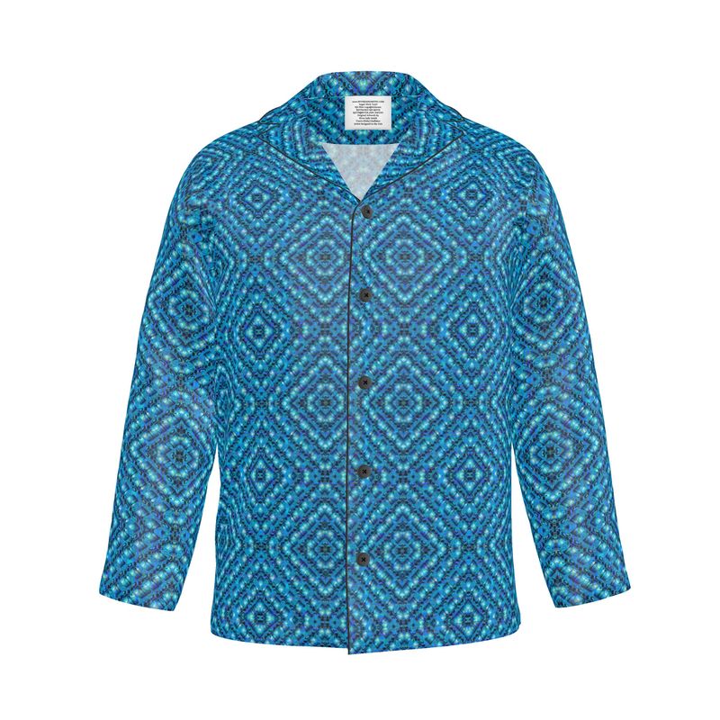 Luxury Pajama Shirt (His/Virilis)(Sugar Stick Twirl (Elder Gift) Blue Logo@Alchemic) RJSTHs2025 RJS