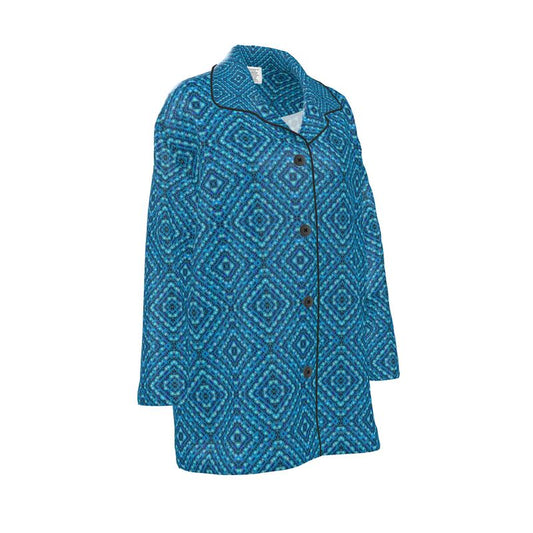 Luxury Pajama Shirt (Her/Muliebris)(Sugar Stick Twirl (Elder Gift) Blue Logo@Alchemic) RJSTHs2025 RJS