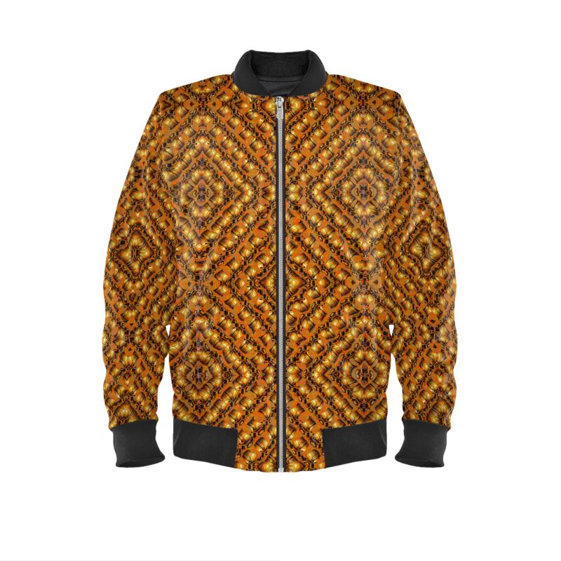 Reversible Silk Bomber Jacket (His/Virilis)(Sugar Stick Twirl (Elder Gift) Orange Logo@Alchemic) RJSTHs2025 RJS