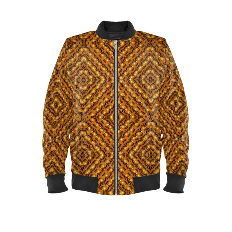 Reversible Silk Bomber Jacket (His/Virilis)(Sugar Stick Twirl (Elder Gift) Orange Logo@Alchemic) RJSTHs2025 RJS