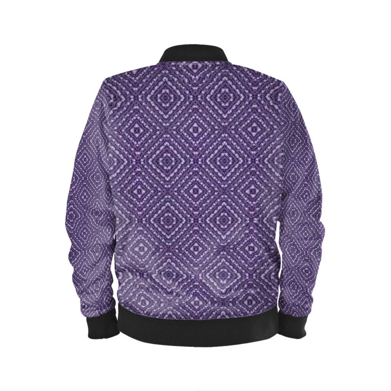 Reversible Silk Bomber Jacket (His/Virilis)(Sugar Stick Twirl (Elder Gift) Purple Logo@Alchemic) RJSTHs2025 RJS