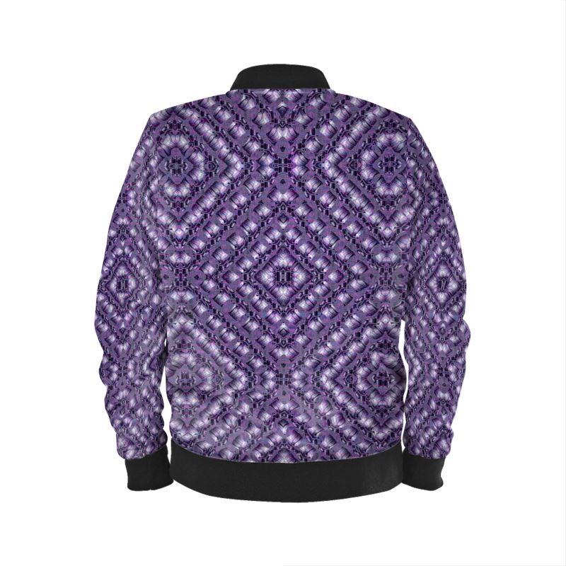 Reversible Silk Bomber Jacket (His/Virilis)(Sugar Stick Twirl (Elder Gift) Purple Logo@Alchemic) RJSTHs2025 RJS