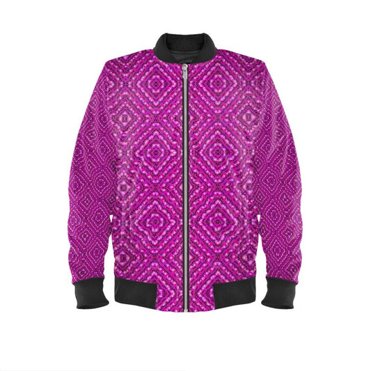 Reversible Silk Bomber Jacket (His/Virilis)(Sugar Stick Twirl (Elder Gift) Pink Logo@Alchemic) RJSTHs2025 RJS