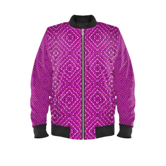 Reversible Silk Bomber Jacket (His/Virilis)(Sugar Stick Twirl (Elder Gift) Pink Logo@Alchemic) RJSTHs2025 RJS