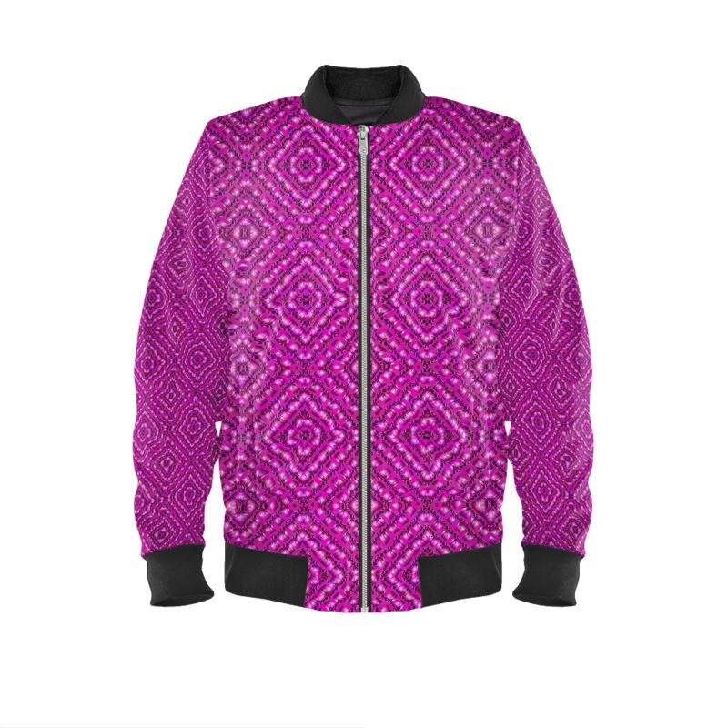 Reversible Silk Bomber Jacket (His/Virilis)(Sugar Stick Twirl (Elder Gift) Pink Logo@Alchemic) RJSTHs2025 RJS