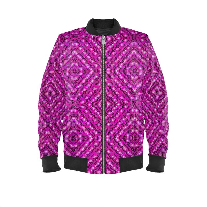 Reversible Silk Bomber Jacket (His/Virilis)(Sugar Stick Twirl (Elder Gift) Pink Logo@Alchemic) RJSTHs2025 RJS