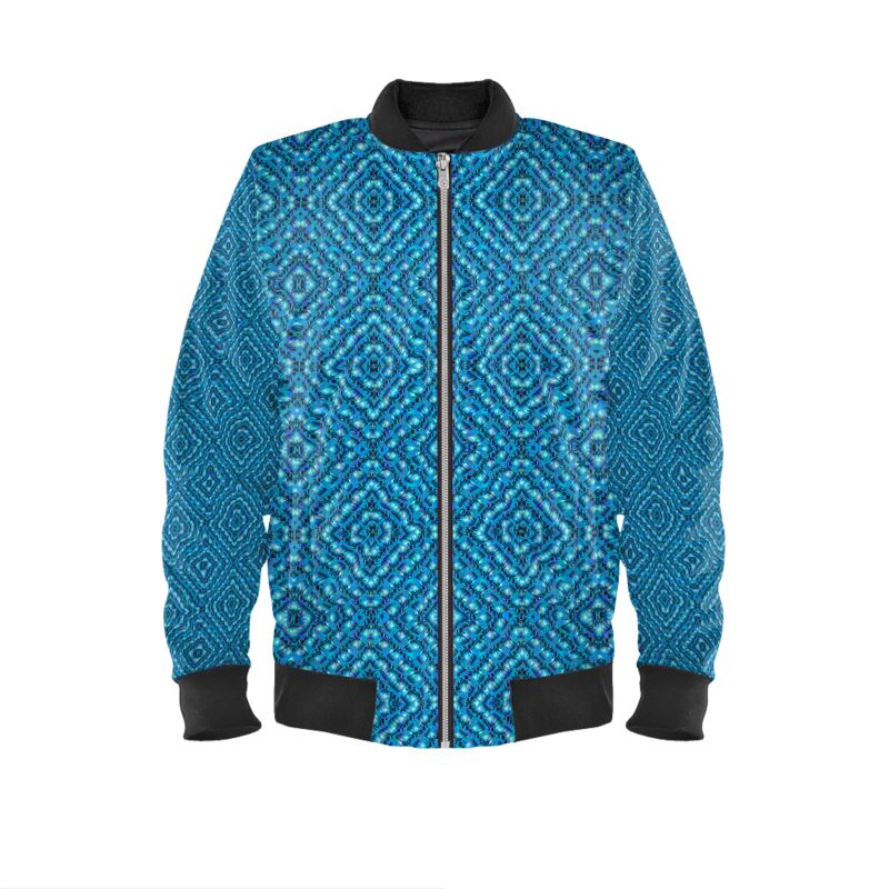Reversible Silk Bomber Jacket (His/Virilis)(Sugar Stick Twirl (Elder Gift) Blue Logo@Alchemic) RJSTHs2025 RJS