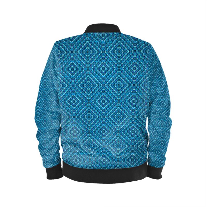 Reversible Silk Bomber Jacket (His/Virilis)(Sugar Stick Twirl (Elder Gift) Blue Logo@Alchemic) RJSTHs2025 RJS