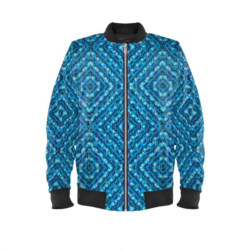 Reversible Silk Bomber Jacket (His/Virilis)(Sugar Stick Twirl (Elder Gift) Blue Logo@Alchemic) RJSTHs2025 RJS