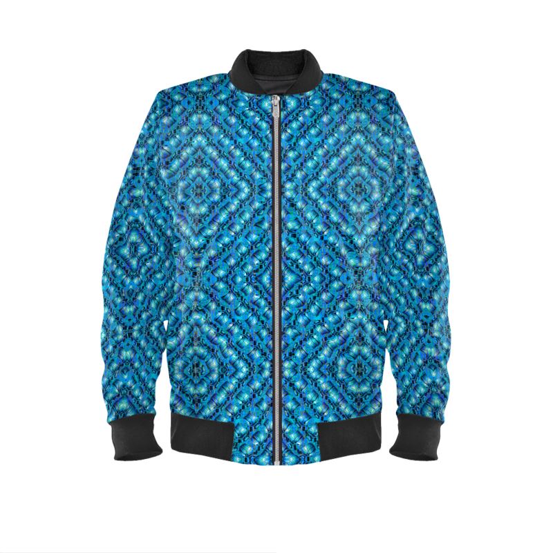Reversible Silk Bomber Jacket (His/Virilis)(Sugar Stick Twirl (Elder Gift) Blue Logo@Alchemic) RJSTHs2025 RJS