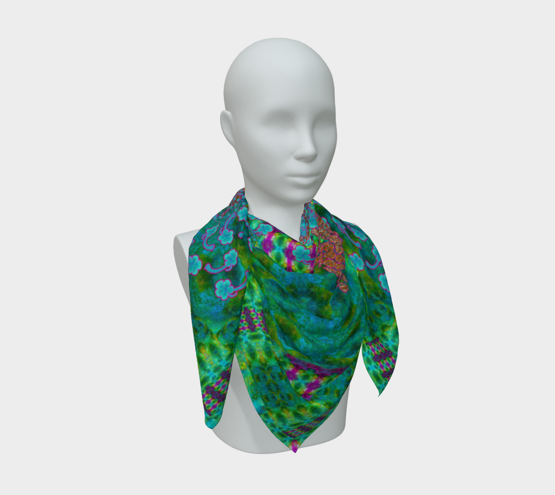 Silk Art Scarf (Vitta Serica Artis)(WindSong Flower) RJSTH@Fabric#11 RJSTHS2026 RJS