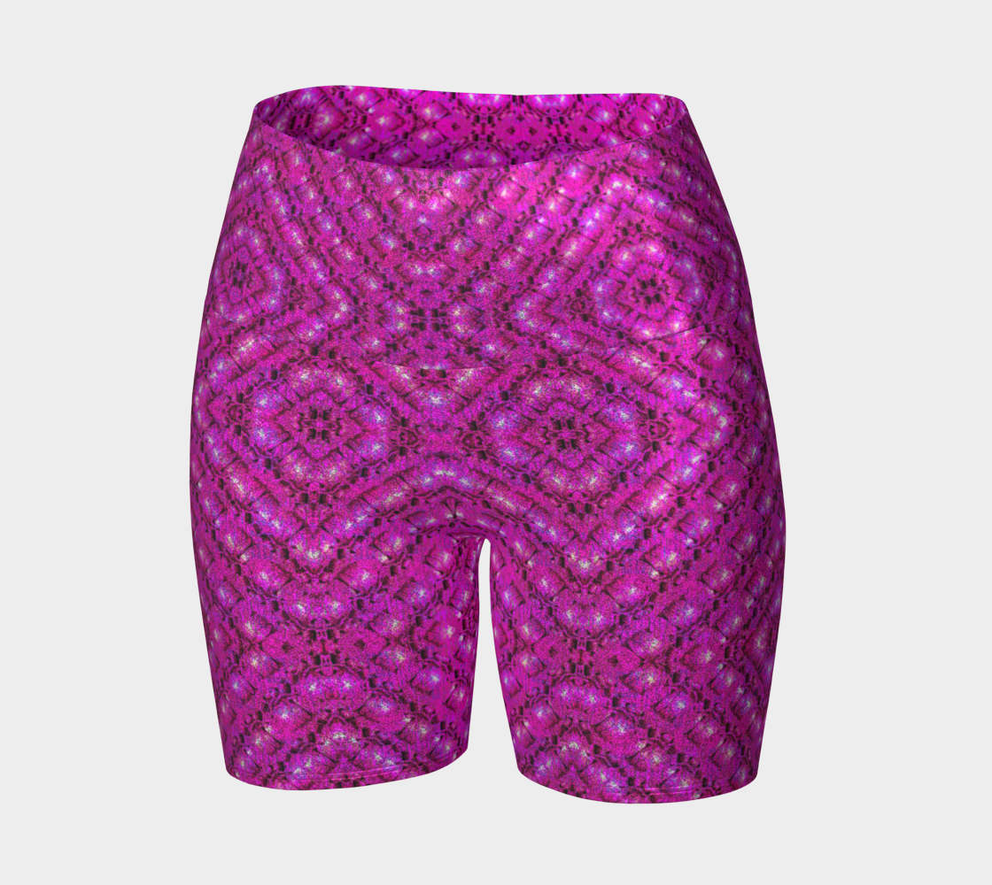 Glitter Yoga Shorts (Muliebris/Virilis)(Sugar Stick Twirl (Elder Gift) Pink Logo@Alchemic) RJSTHW2024 RJS