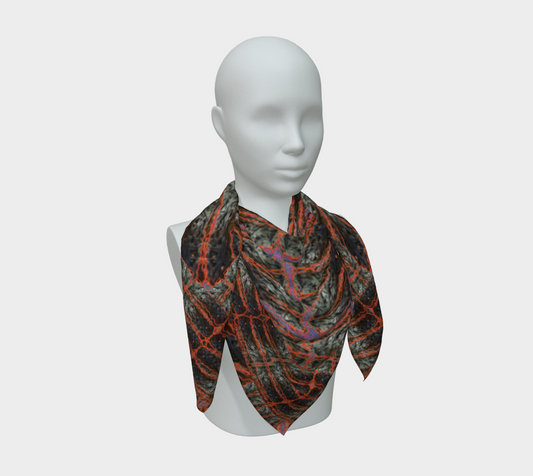 Silk Art Scarf (Vitta Serica Artis)(Rind#6 Tree Link Purple Logo) RJSTH@Fabric#6 RJSTHW2026 RJS