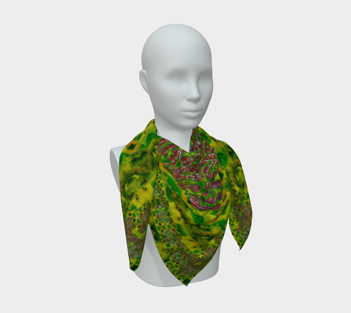Silk Art Scarf (Vitta Serica Artis)(WindSong Flower) RJSTH@Fabric#5 RJSTHS2026 RJS