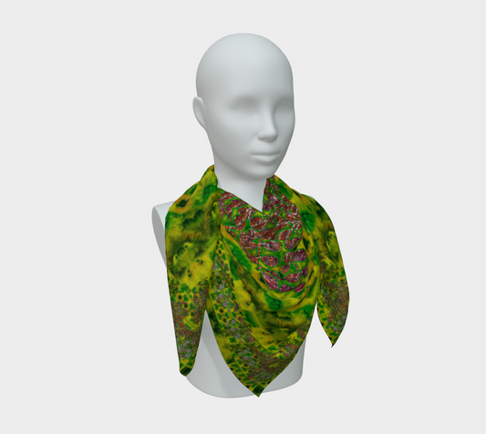 Silk Art Scarf (Vitta Serica Artis)(WindSong Flower) RJSTH@Fabric#5 RJSTHS2026 RJS