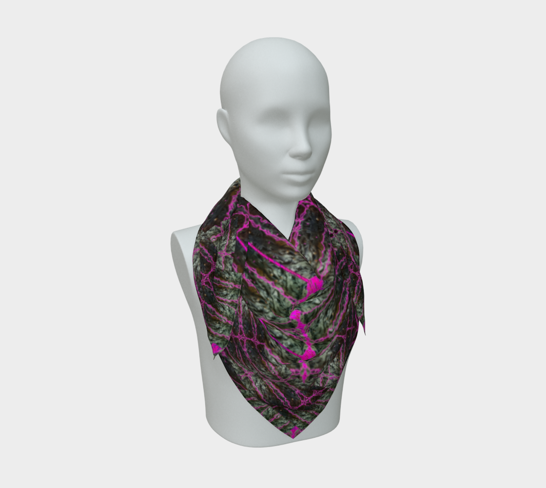 Silk Art Scarf (Vitta Serica Artis)(Rind#9 Tree Link Pink Logo) RJSTH@Fabric#9 RJSTHW2026 RJS