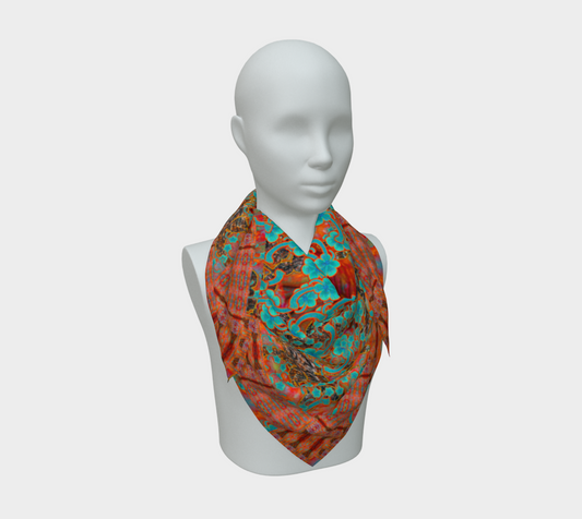 Silk Art Scarf (Vitta Serica Artis)(WindSong Flower) RJSTH@Fabric#12 RJSTHS2026 RJS