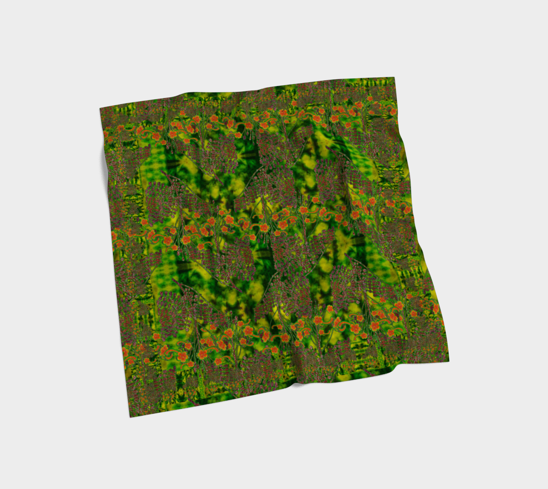 Silk Art Scarf (Vitta Serica Artis)(WindSong Flower) RJSTH@Fabric#3 RJSTHS2026 RJS