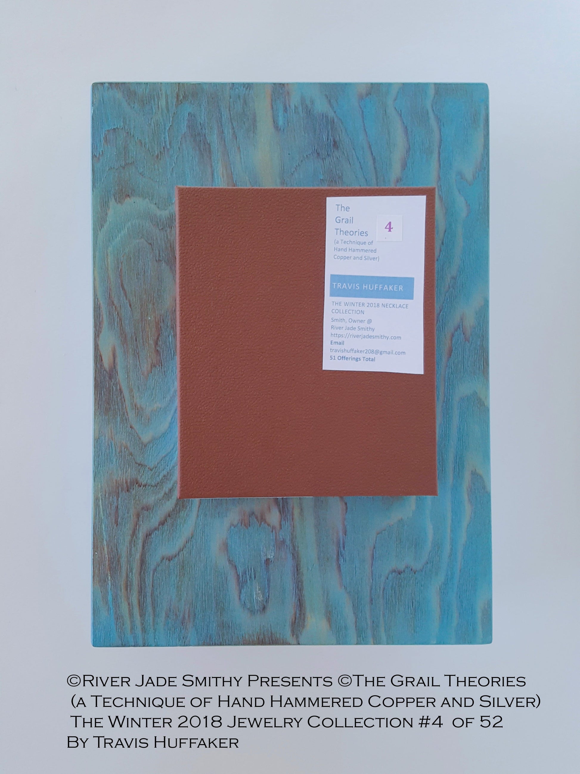 #4  of ©52 The Grail Theories  (a Technique of Hand Hammered Copper and Silver) River Jade Smithy