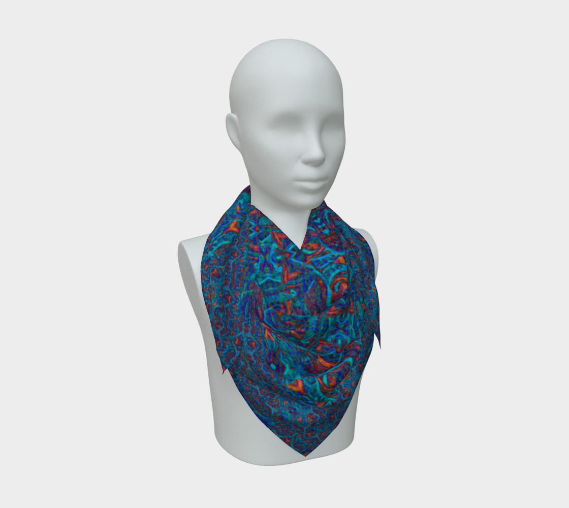 Silk Art Scarf (Vitta Serica Artis)(Pure Candy Blue Logo@Alchemic) RJSTHW2026 RJS