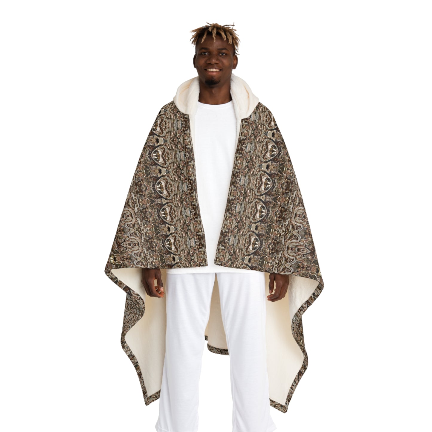 Cream Hooded Sherpa Fleece Blanket (Samhain Dream Thaw 14 of 15 Quattuordecim ex Quindecim) RJSTHw2023 RJS