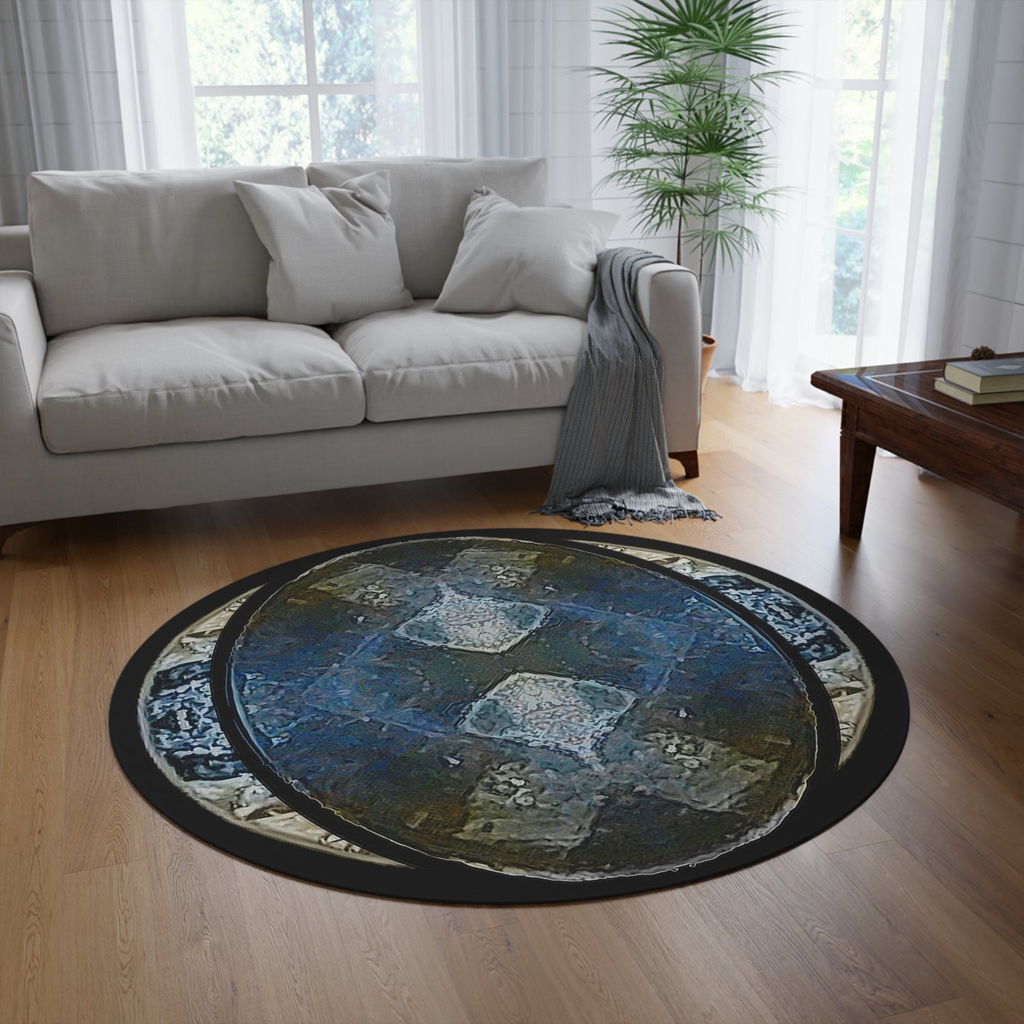 Circular Rug (Opal Skies Cantus Primus "Lūminōsitās") RJSTHs2025 RJS