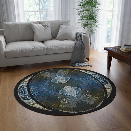 Circular Rug (Opal Skies Cantus Primus "Lūminōsitās") RJSTHs2025 RJS