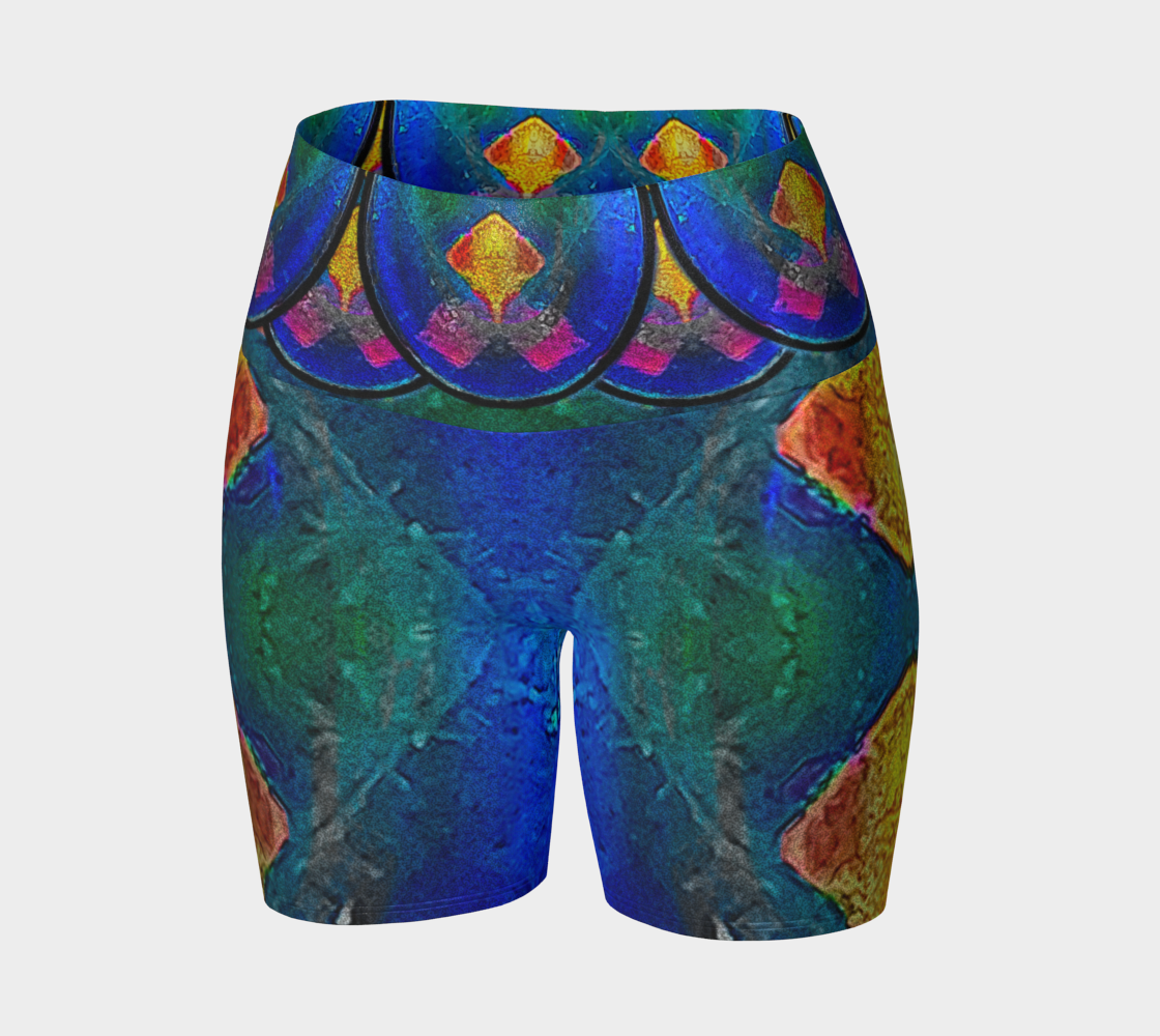 Glitter Yoga Shorts (Muliebris/Virilis)(Opal Skies Cantus Primus) RJSTHs2024 RJS