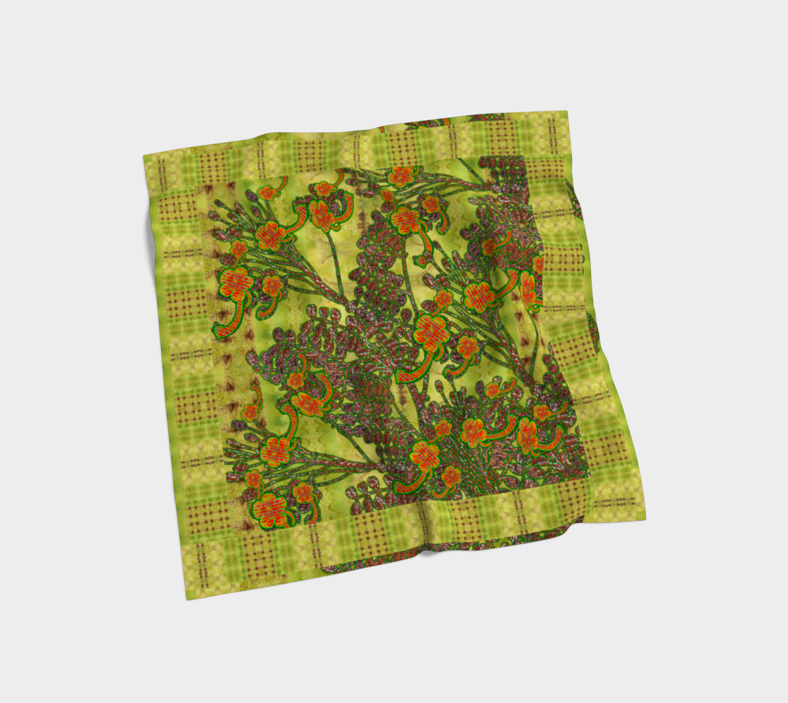 Silk Art Scarf (Vitta Serica Artis)(WindSong Flower) RJSTH@Fabric#2 RJSTHS2026 RJS