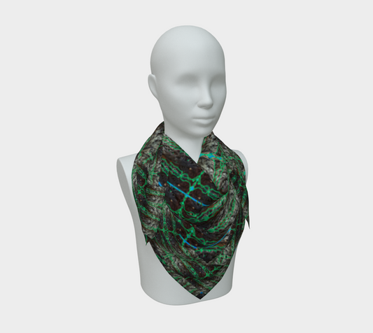 Silk Art Scarf (Vitta Serica Artis)(Rind#10 Tree Link Blue Logo) RJSTH@Fabric#10 RJSTHW2026 RJS