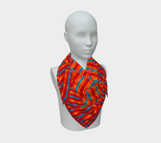 Silk Art Scarf (Vitta Serica Artis)(Rind Links Blue Logo) RJSTH@Fabric#12 RJSTHW2026 RJS